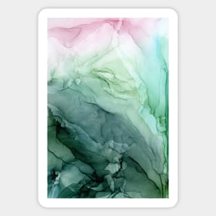 Spring Botanicals Abstract Flow Painting Sticker